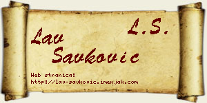 Lav Savković vizit kartica